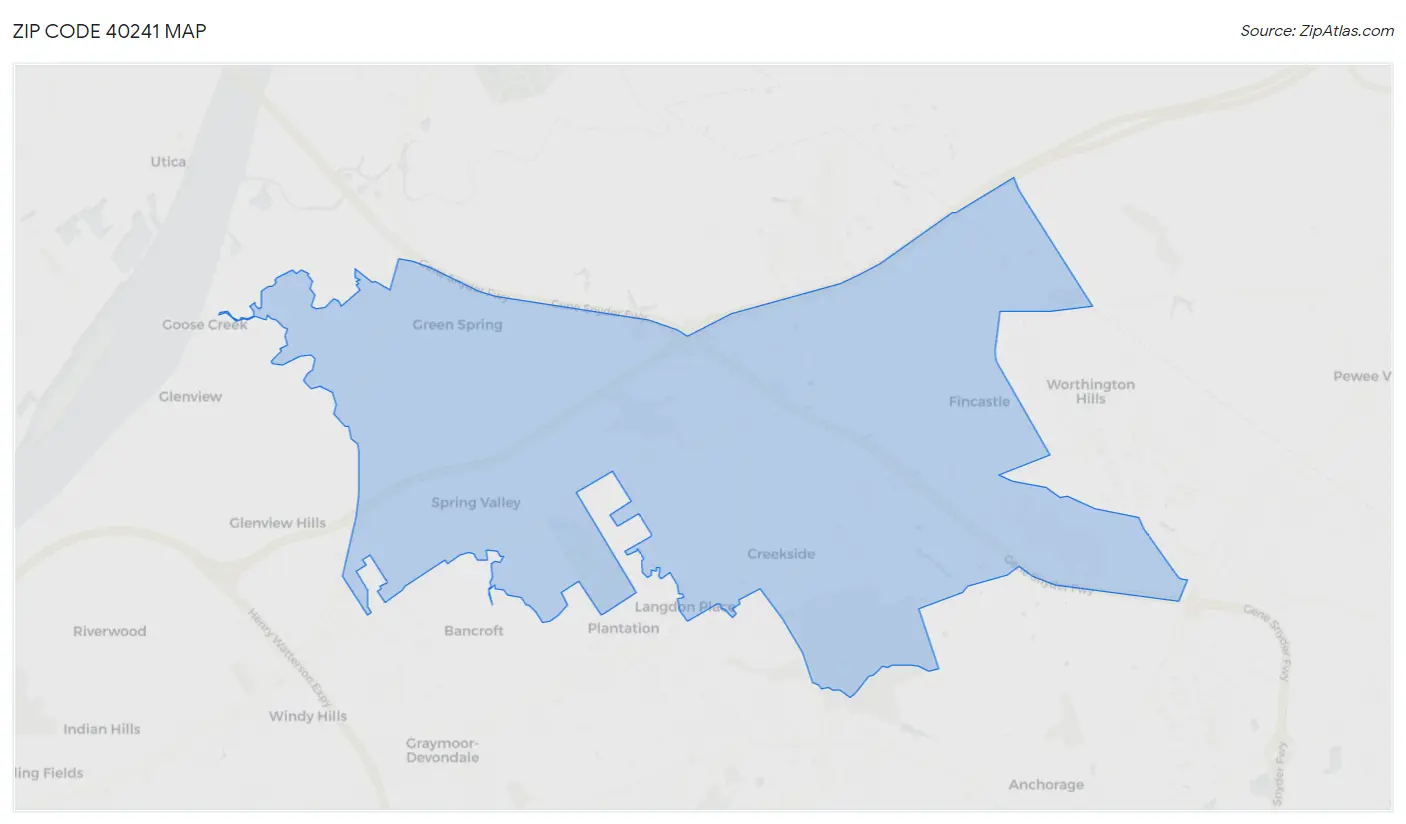 Zip Code 40241 Map