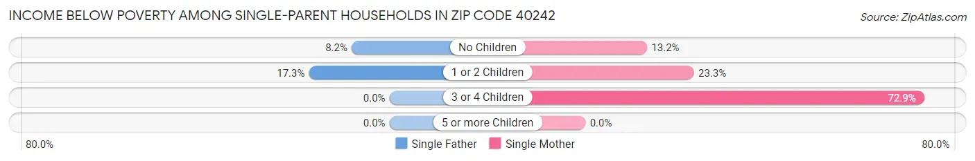 Income Below Poverty Among Single-Parent Households in Zip Code 40242