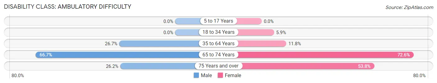 Disability in Zip Code 40313: <span>Ambulatory Difficulty</span>