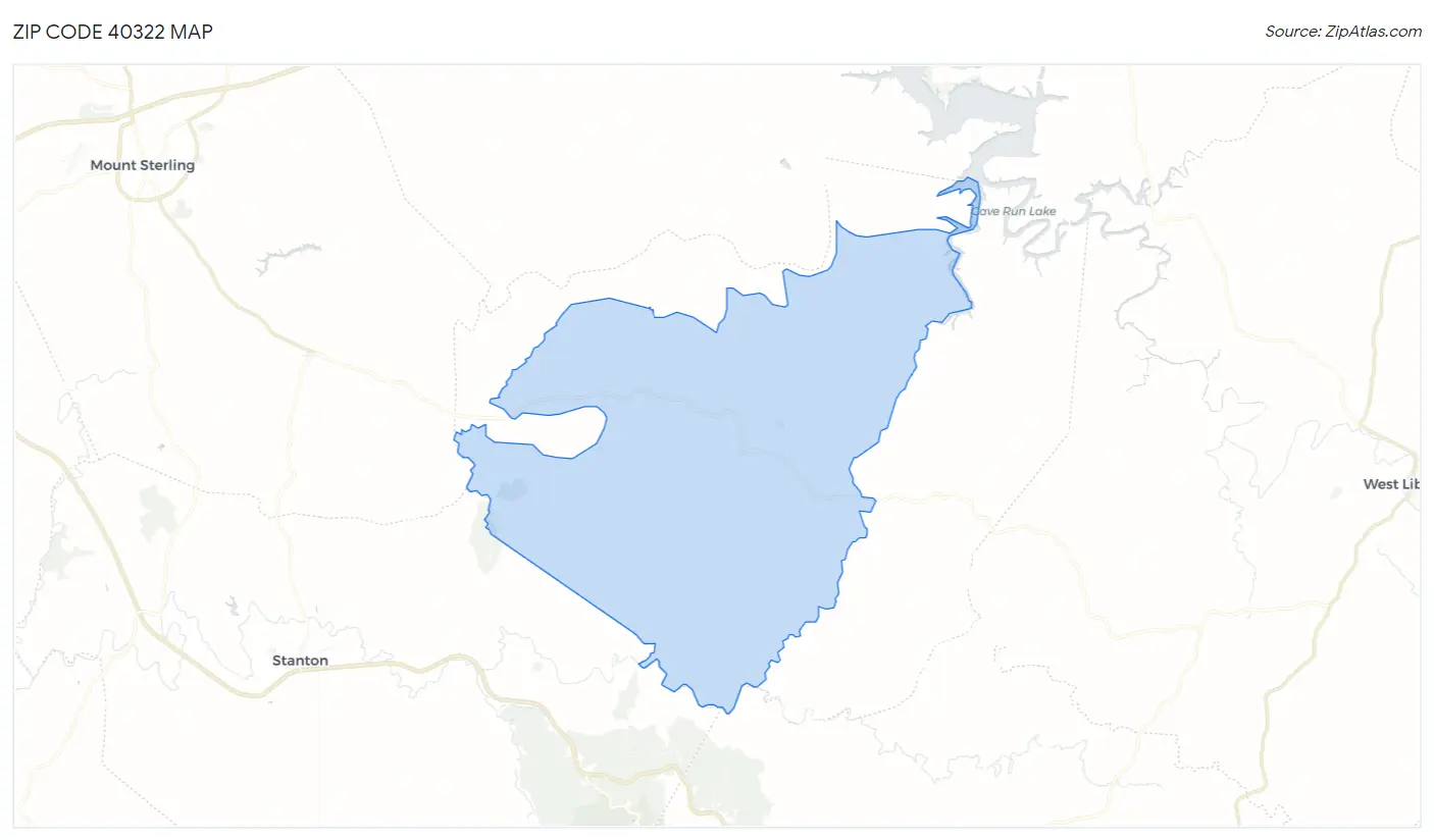 Zip Code 40322 Map