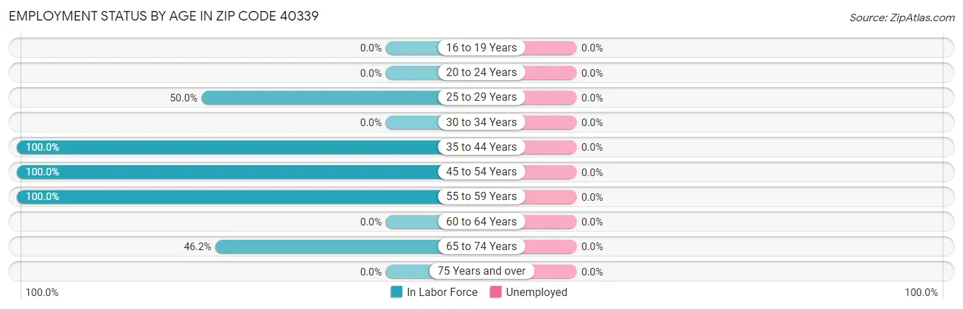 Employment Status by Age in Zip Code 40339