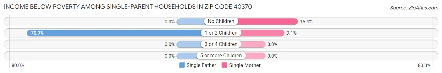Income Below Poverty Among Single-Parent Households in Zip Code 40370