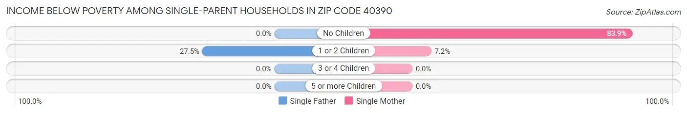 Income Below Poverty Among Single-Parent Households in Zip Code 40390