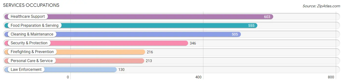 Services Occupations in Zip Code 40391