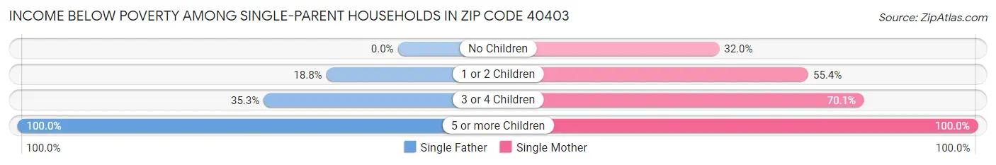 Income Below Poverty Among Single-Parent Households in Zip Code 40403