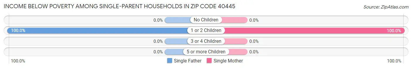 Income Below Poverty Among Single-Parent Households in Zip Code 40445