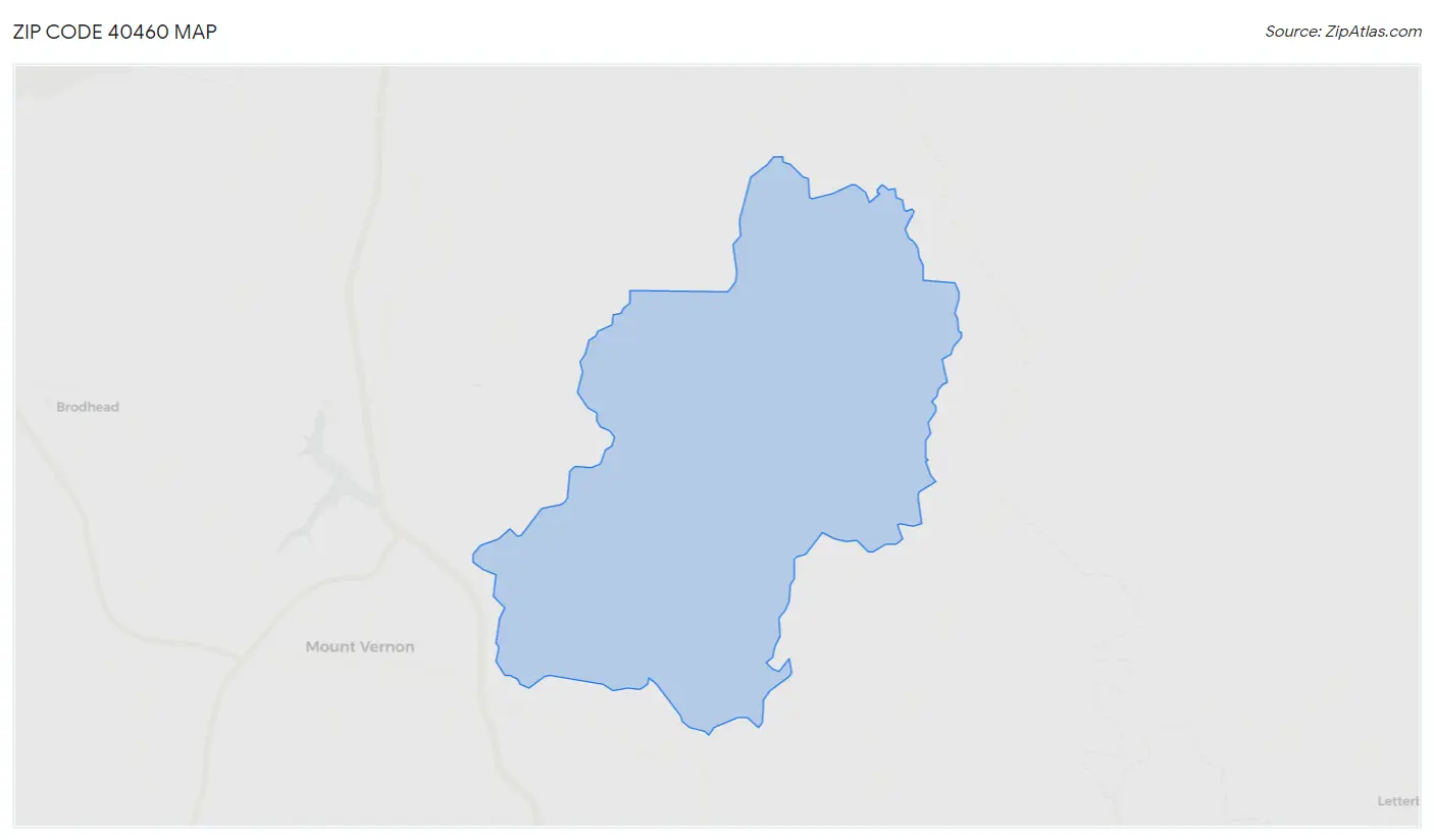 Zip Code 40460 Map