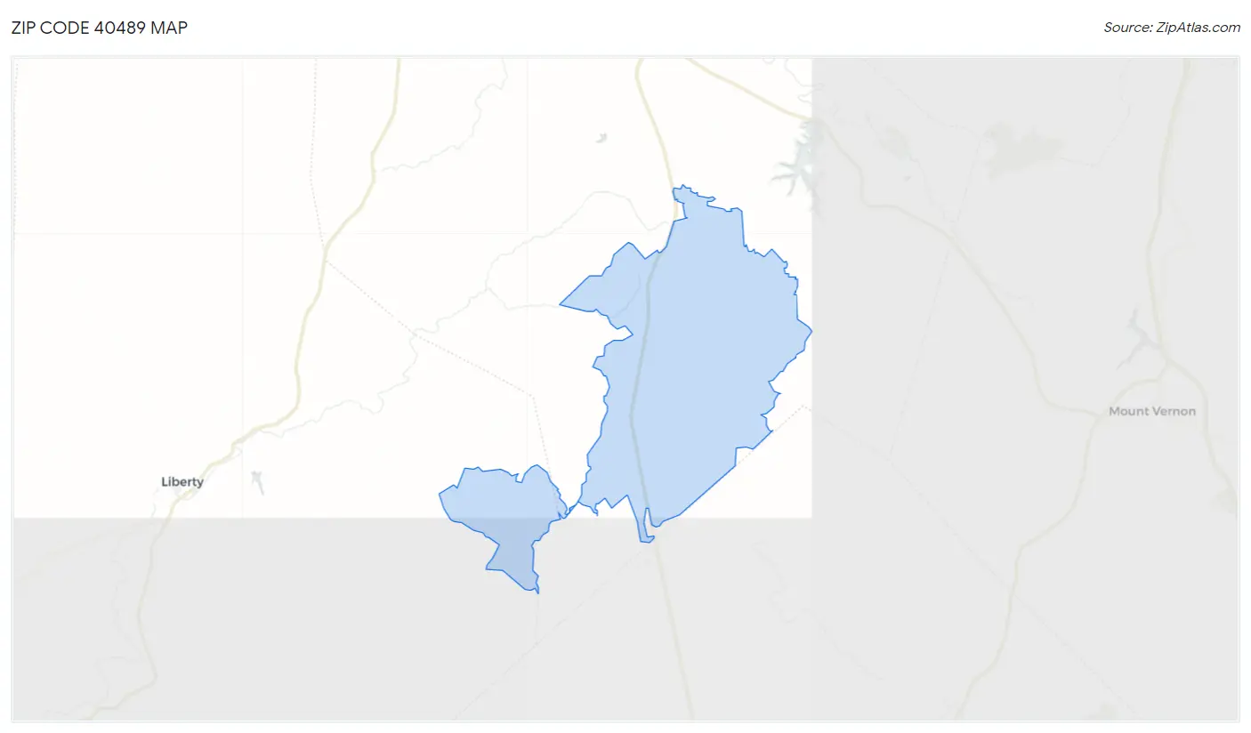 Zip Code 40489 Map