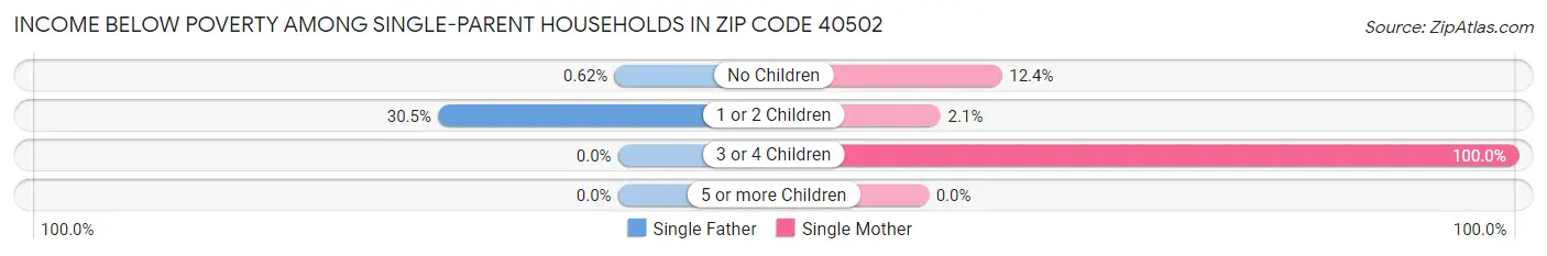Income Below Poverty Among Single-Parent Households in Zip Code 40502