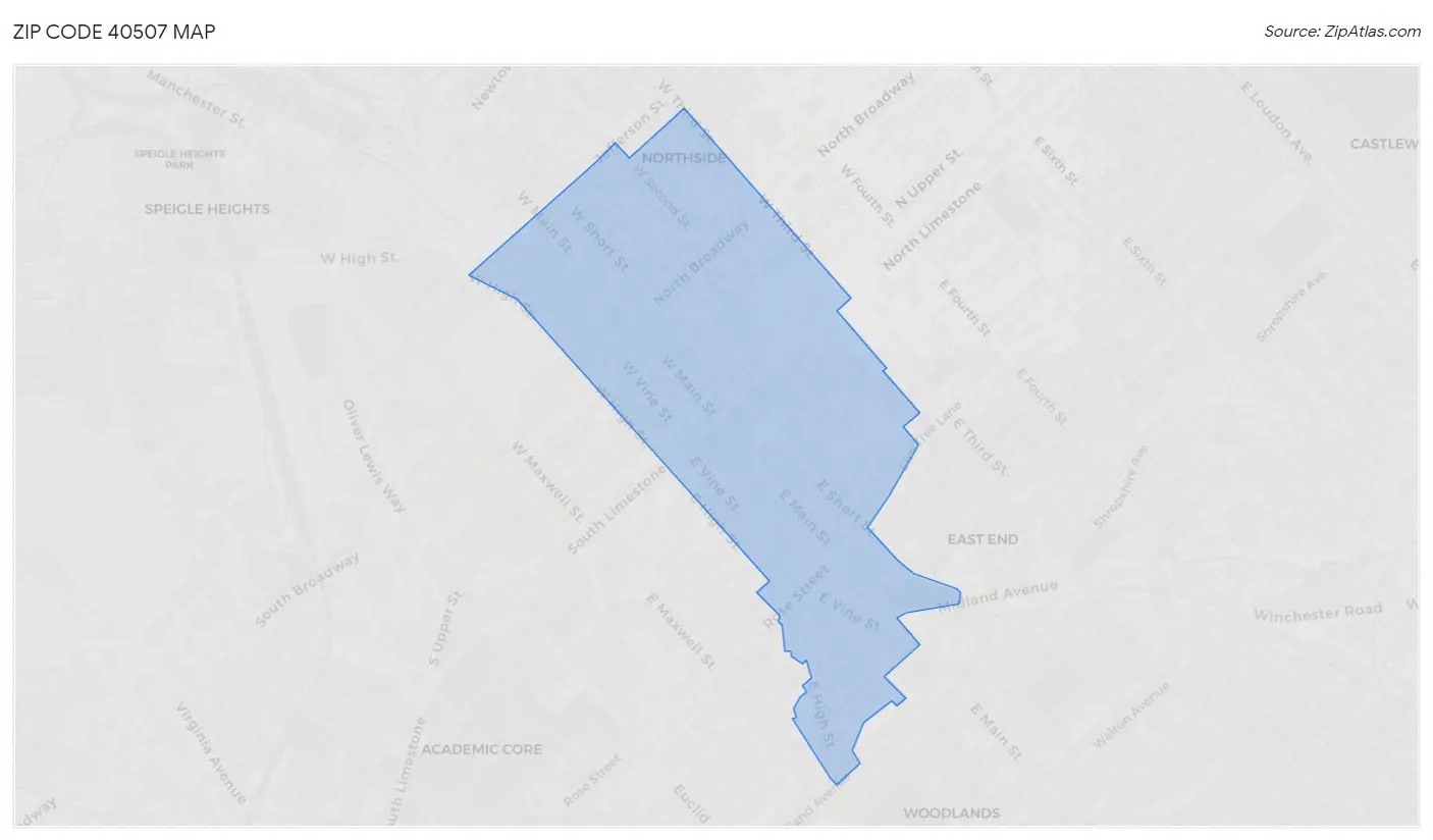 Zip Code 40507 Map