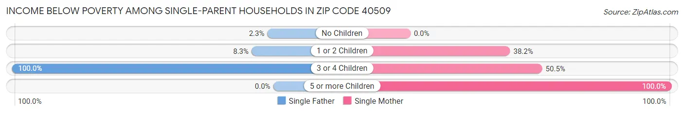Income Below Poverty Among Single-Parent Households in Zip Code 40509