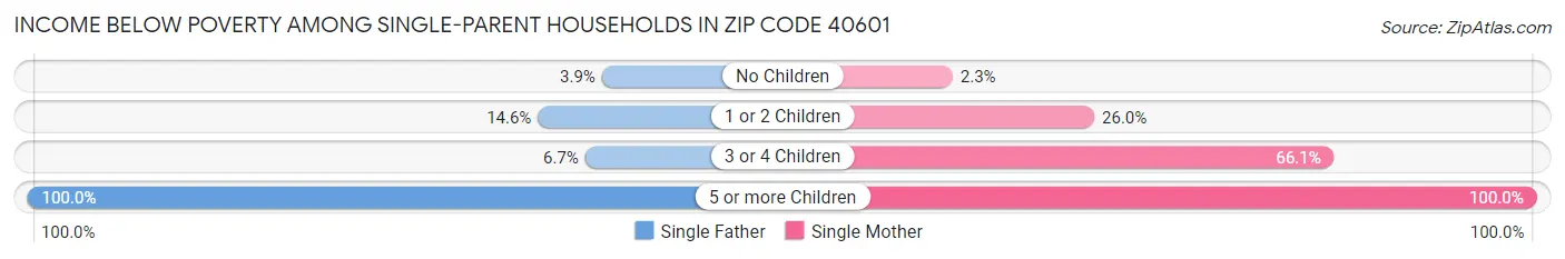 Income Below Poverty Among Single-Parent Households in Zip Code 40601