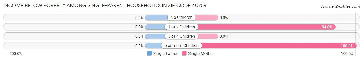 Income Below Poverty Among Single-Parent Households in Zip Code 40759