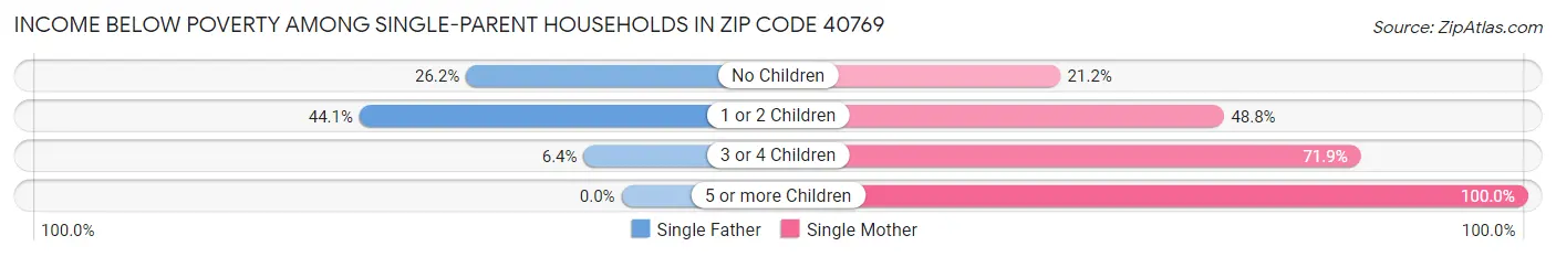 Income Below Poverty Among Single-Parent Households in Zip Code 40769