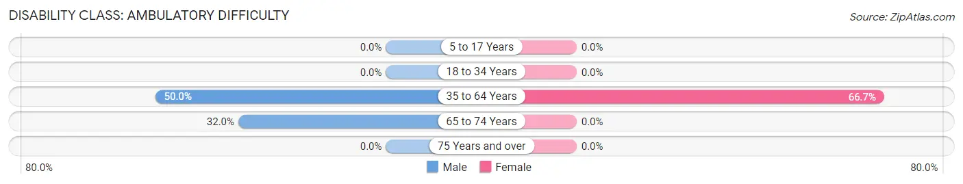 Disability in Zip Code 40818: <span>Ambulatory Difficulty</span>
