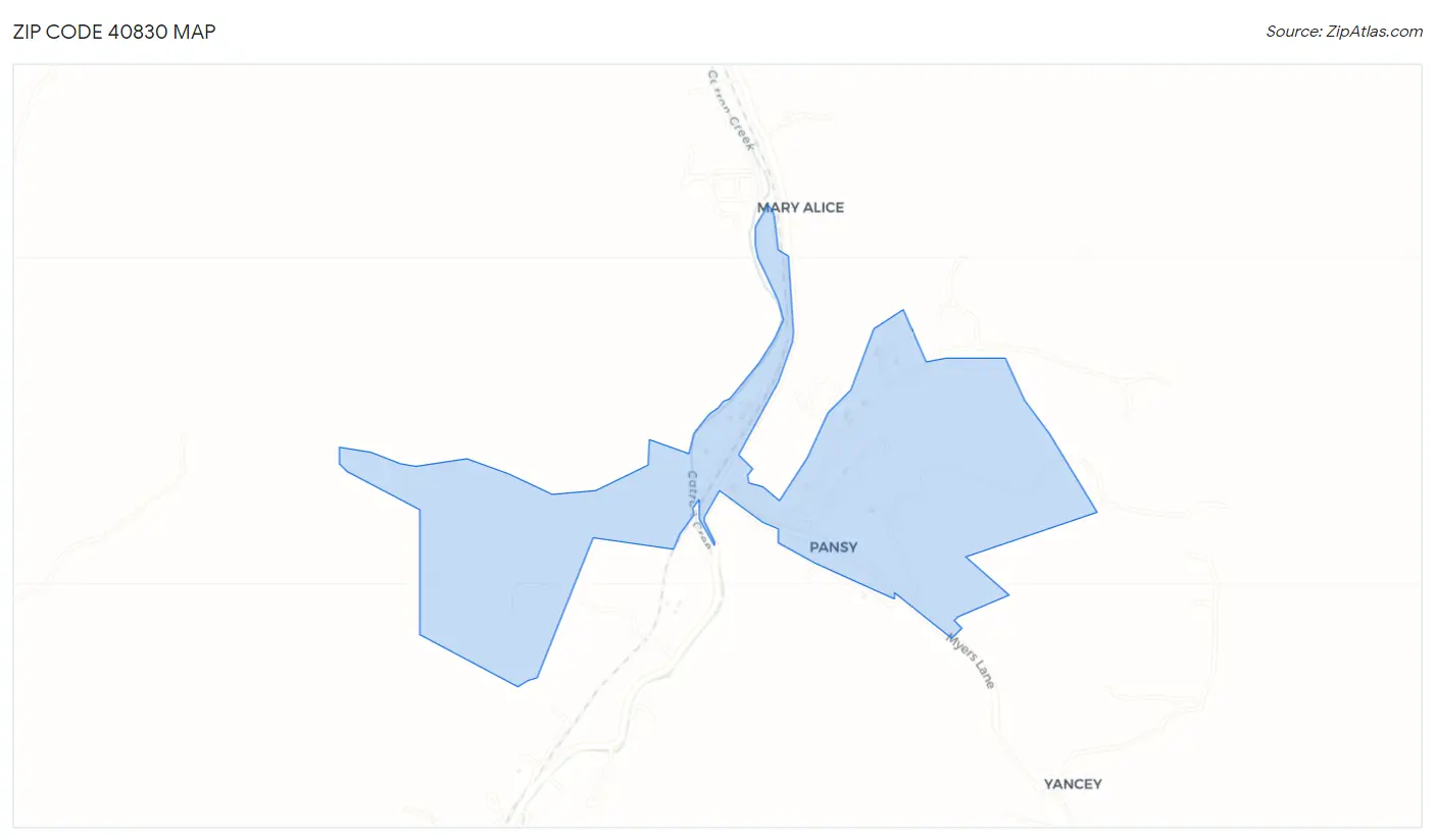 Zip Code 40830 Map