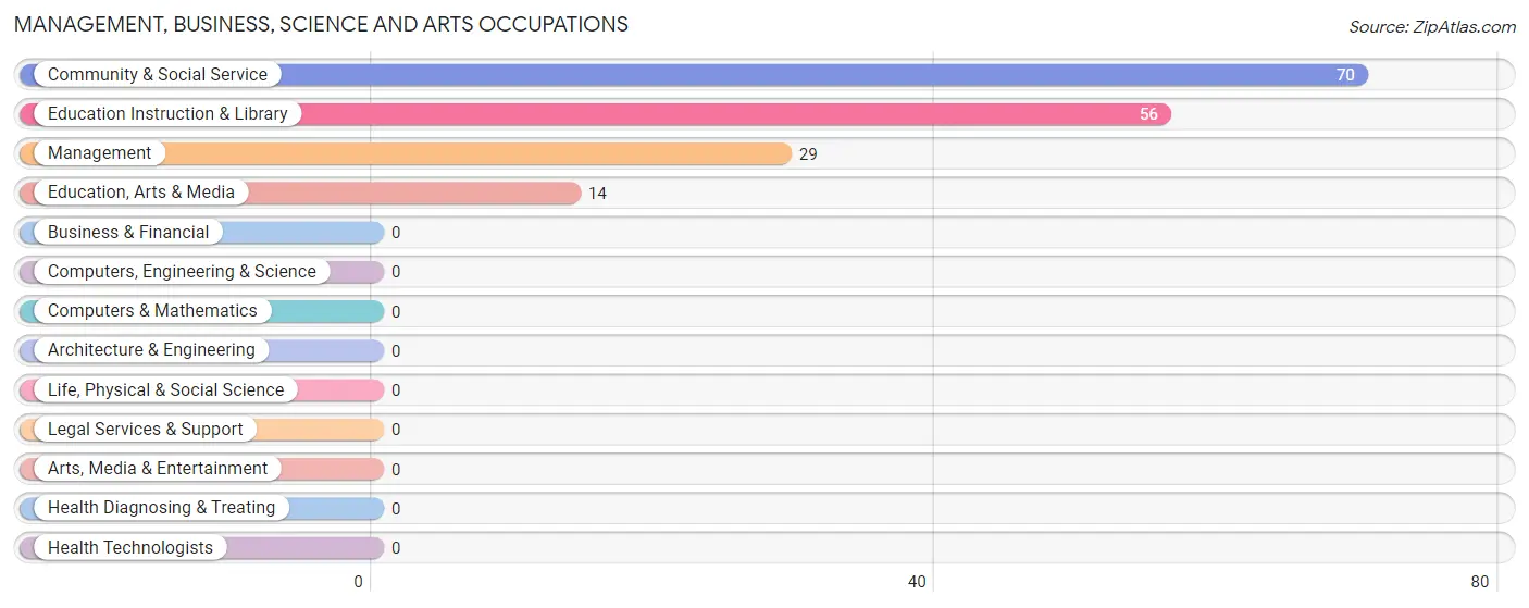 Management, Business, Science and Arts Occupations in Zip Code 40855