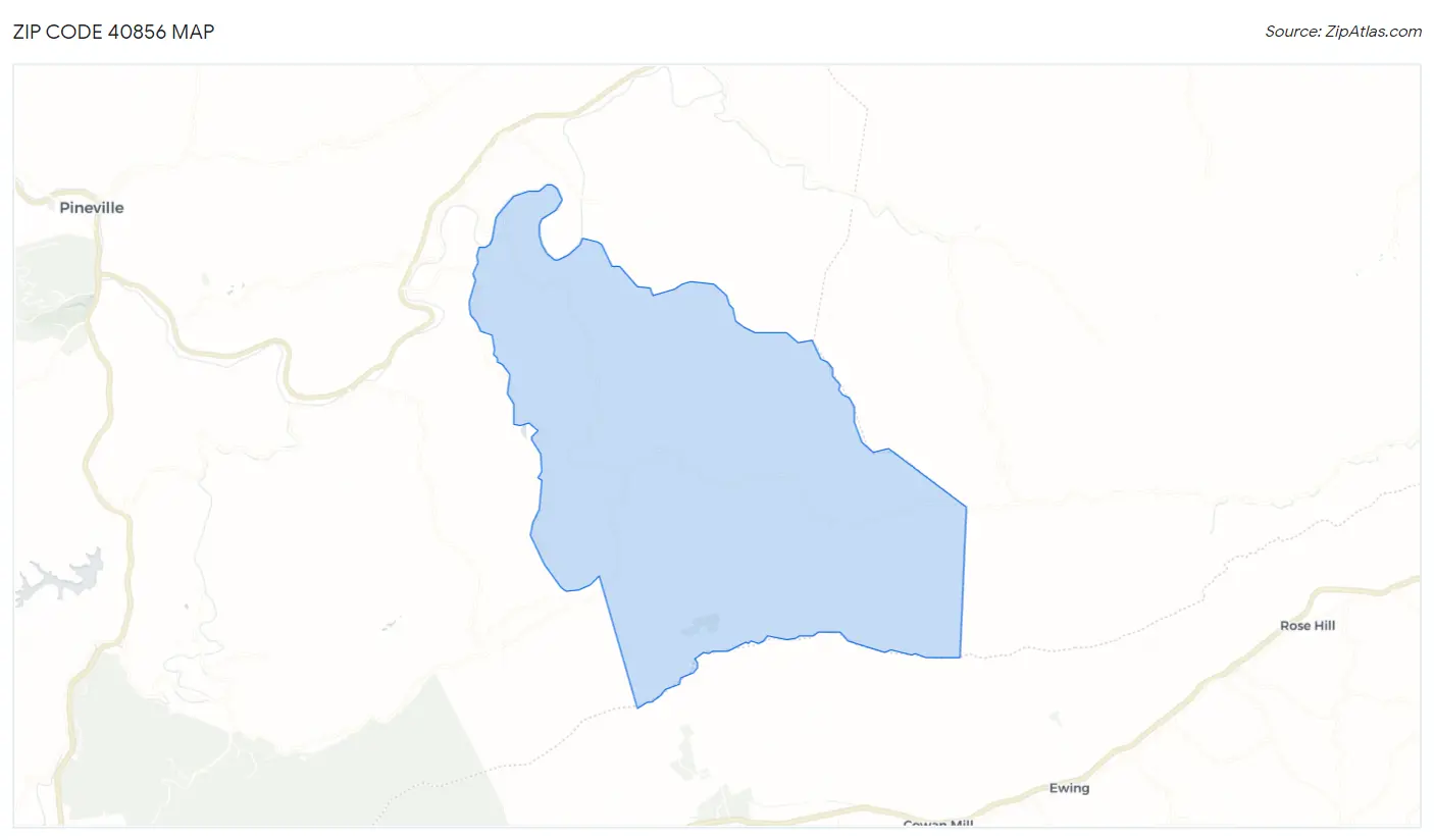 Zip Code 40856 Map