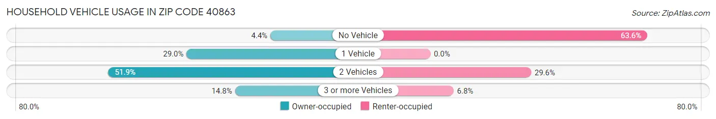 Household Vehicle Usage in Zip Code 40863