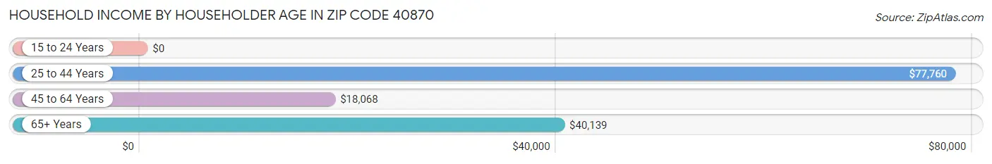 Household Income by Householder Age in Zip Code 40870