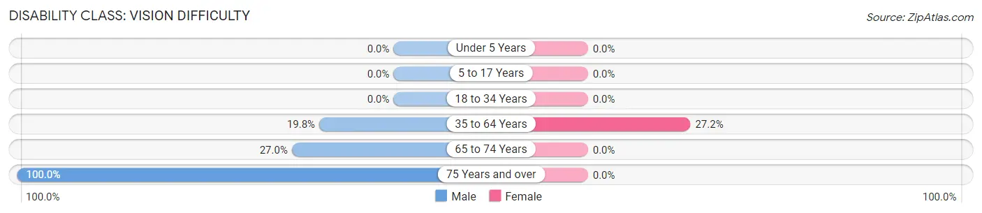 Disability in Zip Code 40943: <span>Vision Difficulty</span>