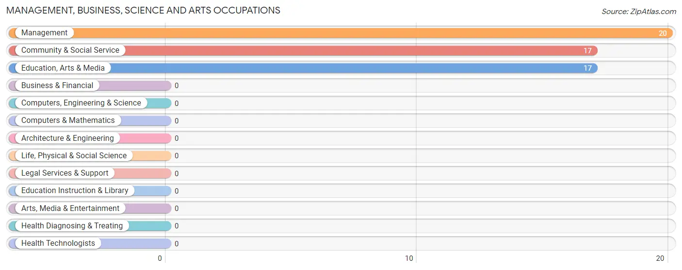 Management, Business, Science and Arts Occupations in Zip Code 40949