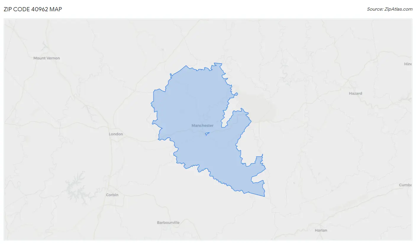 Zip Code 40962 Map