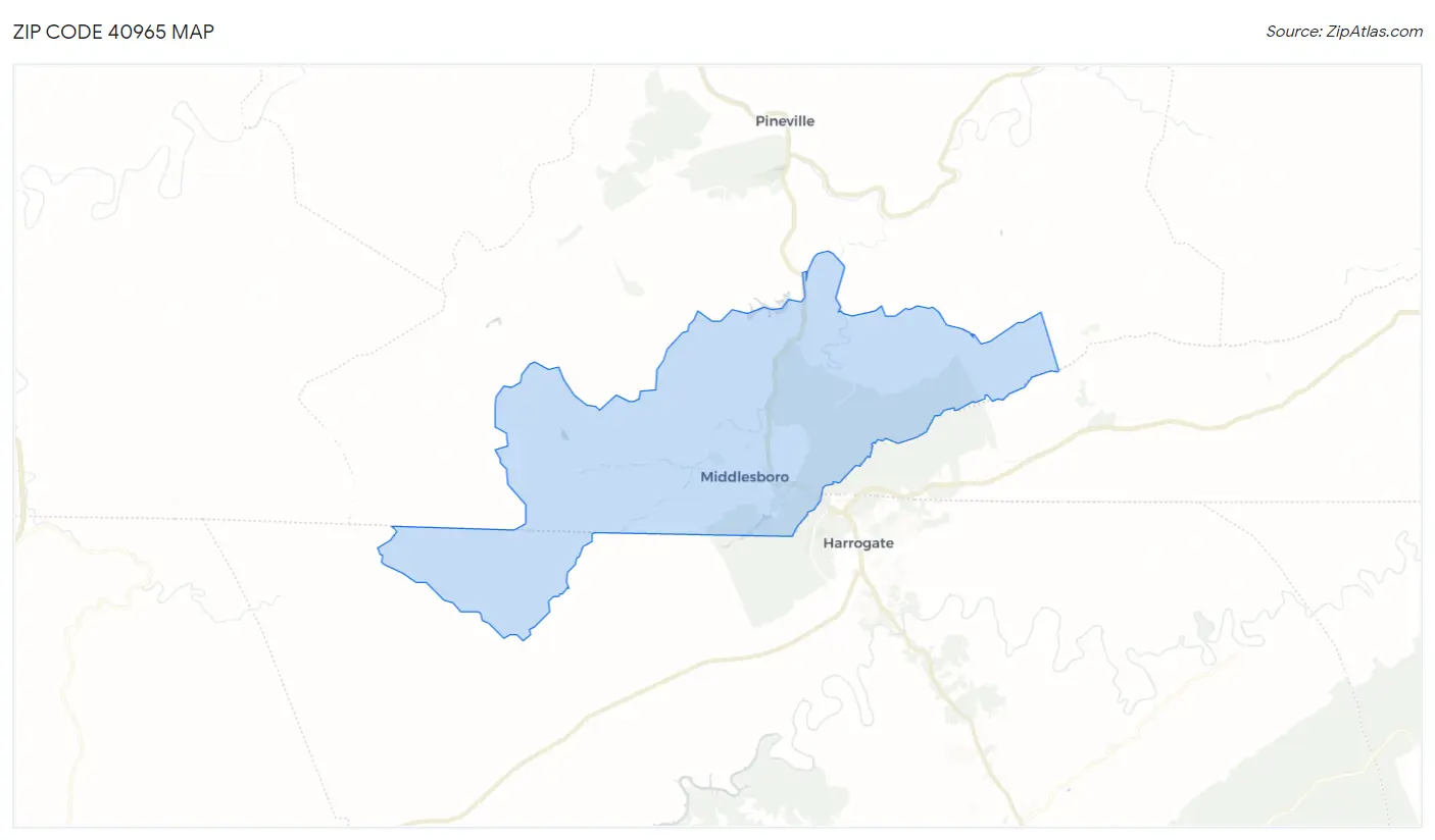 Zip Code 40965 Map
