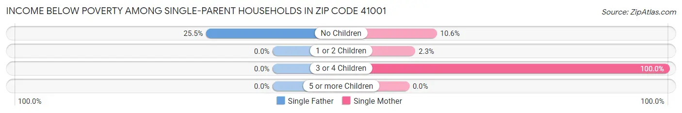 Income Below Poverty Among Single-Parent Households in Zip Code 41001