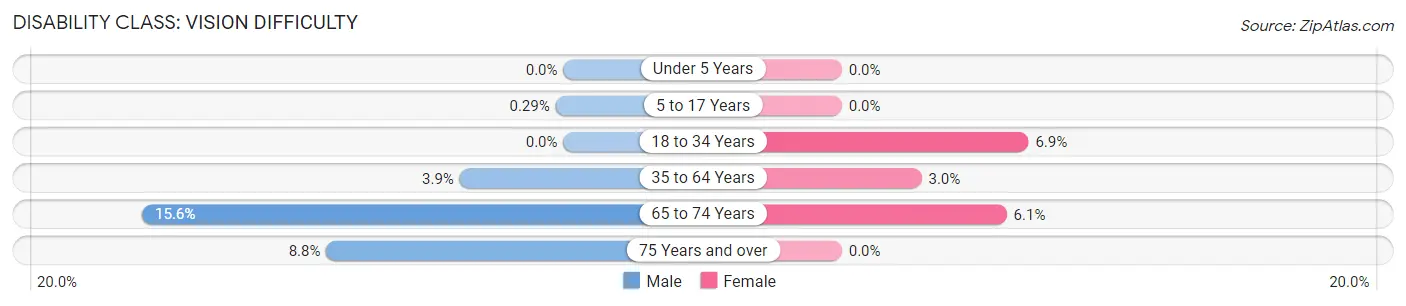 Disability in Zip Code 41010: <span>Vision Difficulty</span>