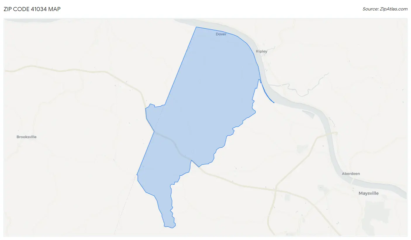Zip Code 41034 Map