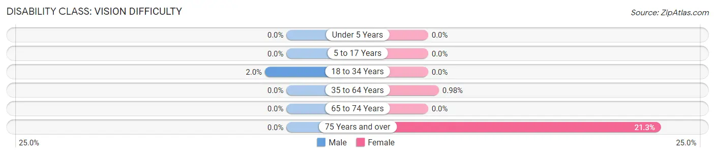 Disability in Zip Code 41034: <span>Vision Difficulty</span>