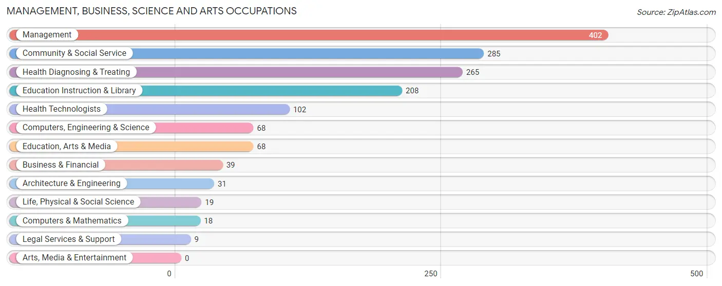 Management, Business, Science and Arts Occupations in Zip Code 41041