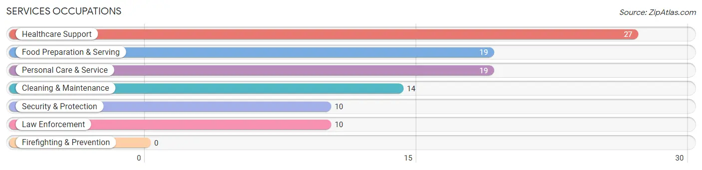 Services Occupations in Zip Code 41055