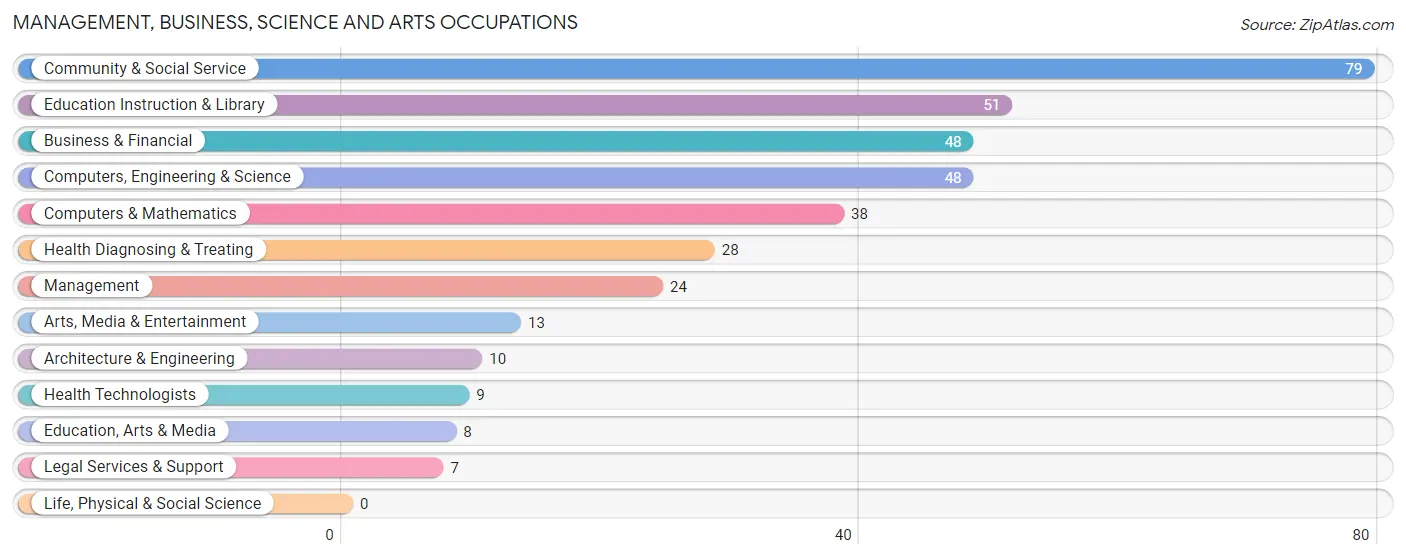 Management, Business, Science and Arts Occupations in Zip Code 41063