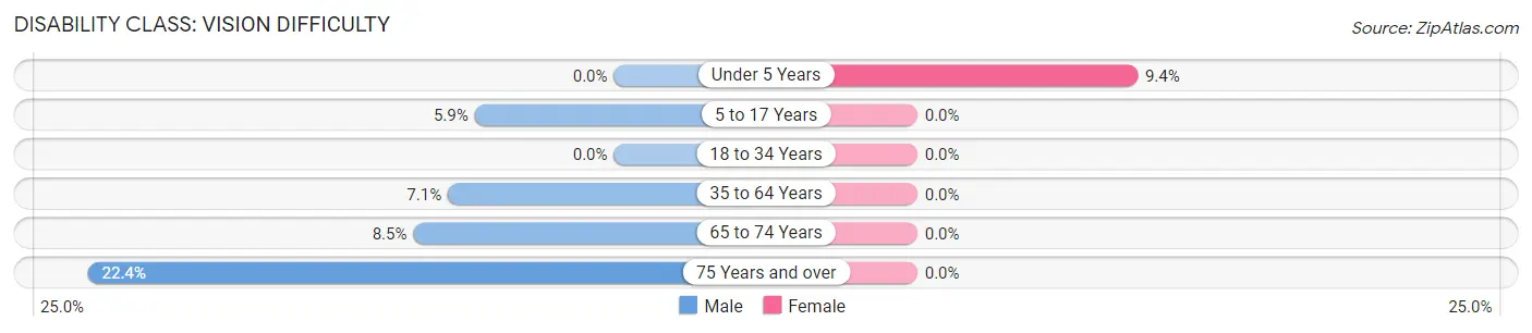 Disability in Zip Code 41064: <span>Vision Difficulty</span>