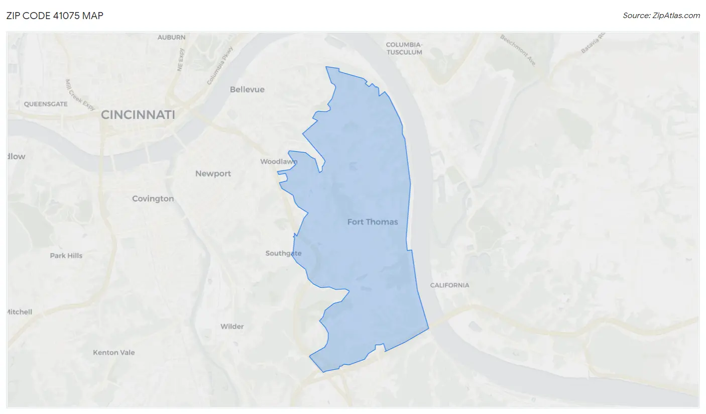 Zip Code 41075 Map