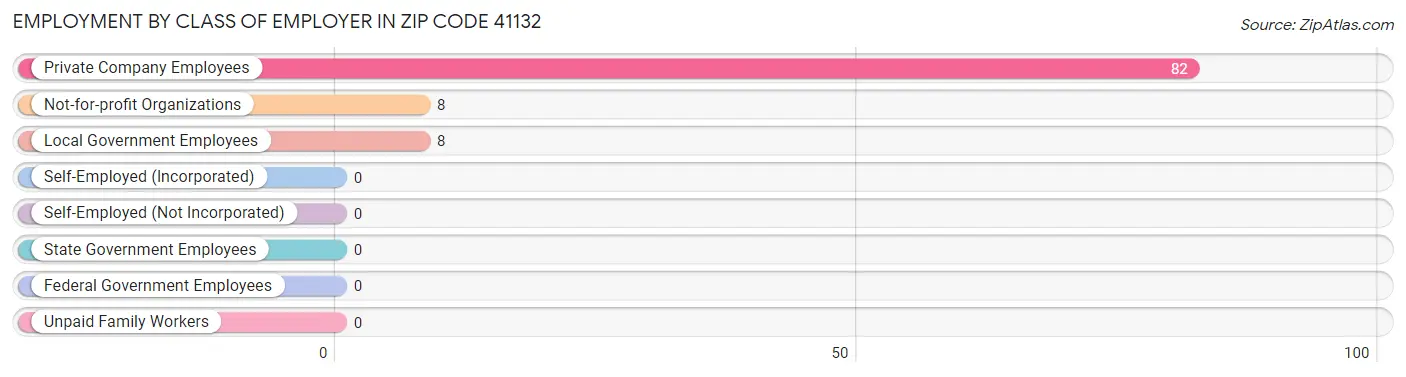 Employment by Class of Employer in Zip Code 41132
