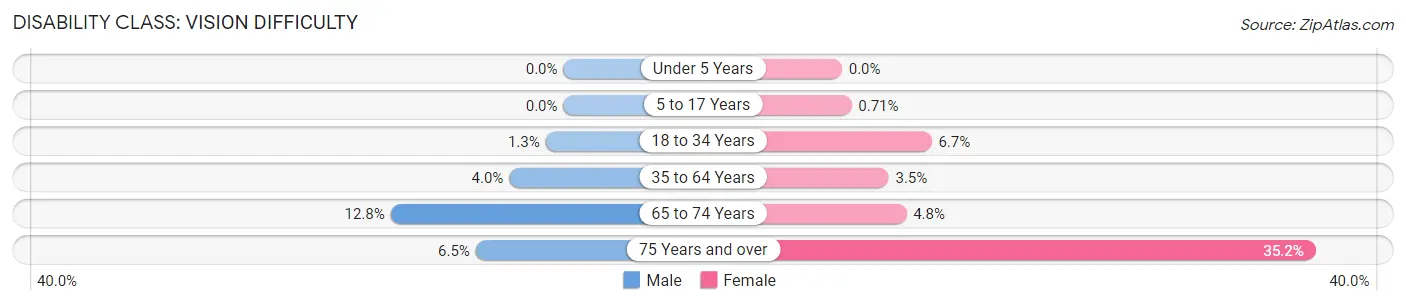 Disability in Zip Code 41143: <span>Vision Difficulty</span>