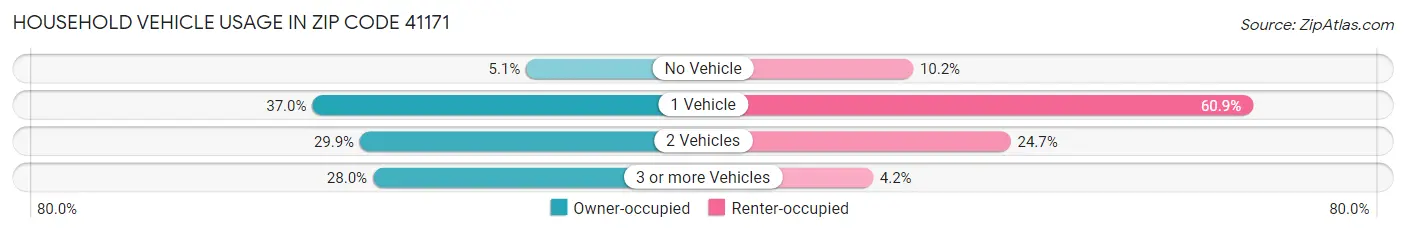 Household Vehicle Usage in Zip Code 41171