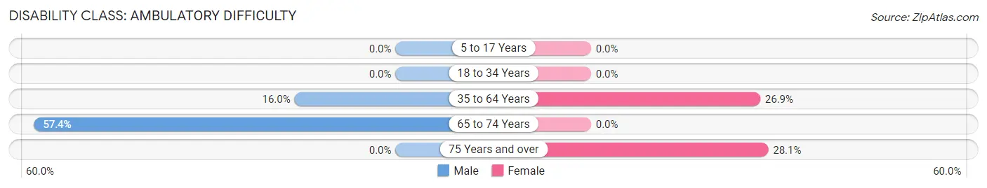 Disability in Zip Code 41174: <span>Ambulatory Difficulty</span>