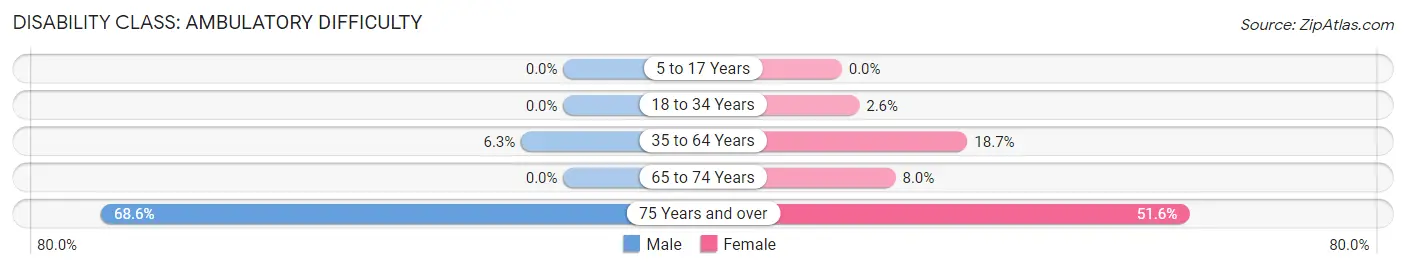 Disability in Zip Code 41183: <span>Ambulatory Difficulty</span>