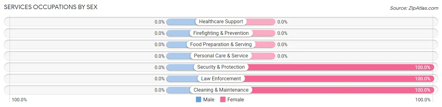 Services Occupations by Sex in Zip Code 41216