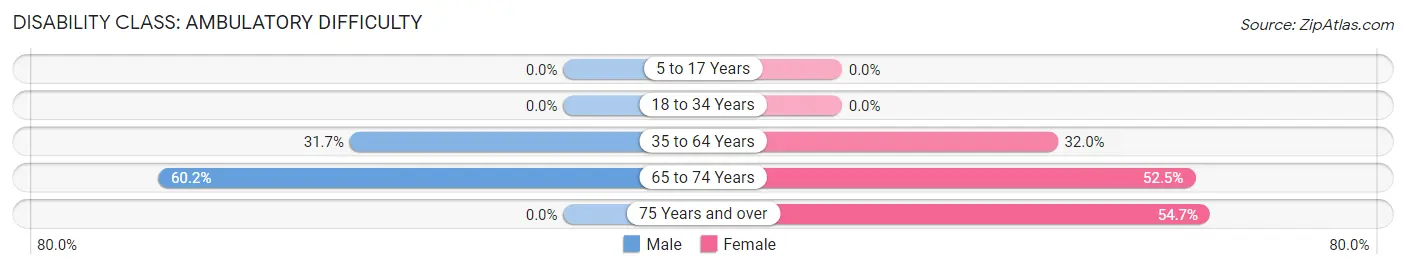 Disability in Zip Code 41219: <span>Ambulatory Difficulty</span>