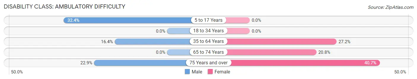 Disability in Zip Code 41254: <span>Ambulatory Difficulty</span>