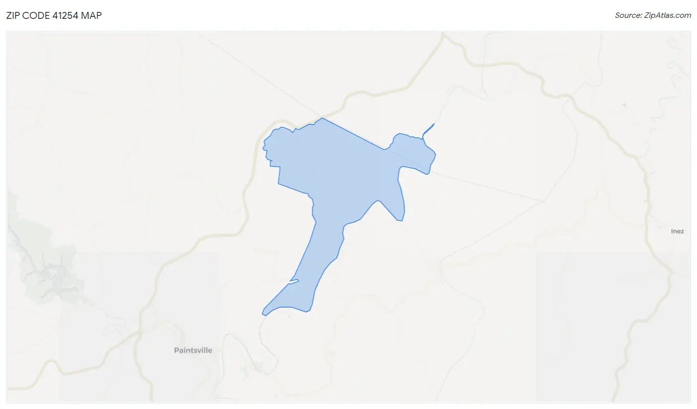 Zip Code 41254 Map
