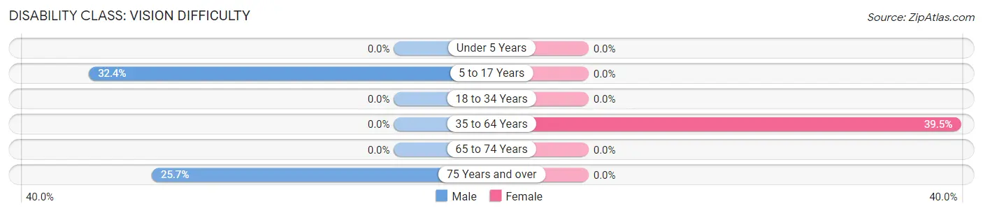 Disability in Zip Code 41254: <span>Vision Difficulty</span>