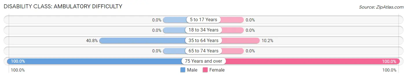 Disability in Zip Code 41268: <span>Ambulatory Difficulty</span>