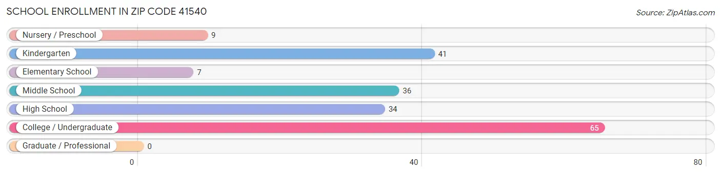 School Enrollment in Zip Code 41540