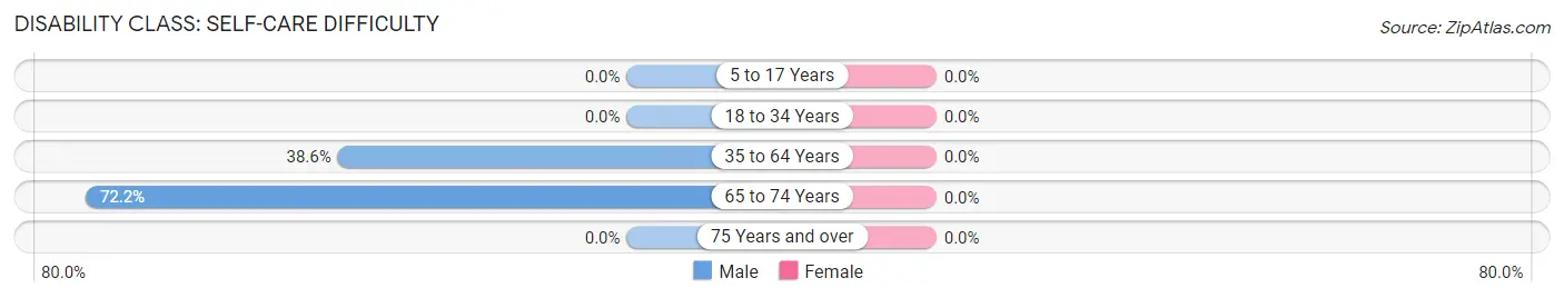 Disability in Zip Code 41543: <span>Self-Care Difficulty</span>